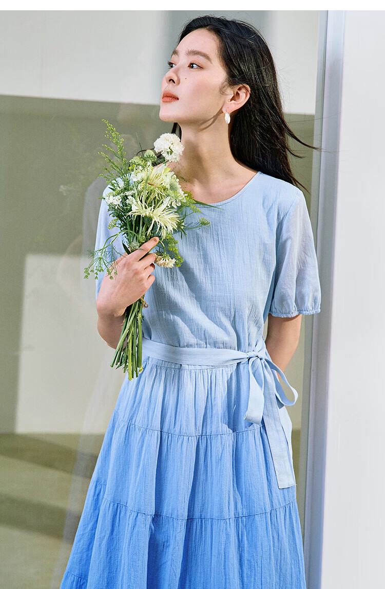 INMAN Gradient Vacation Style Dress 2026 Summer New Loose Long Dress for Women 9